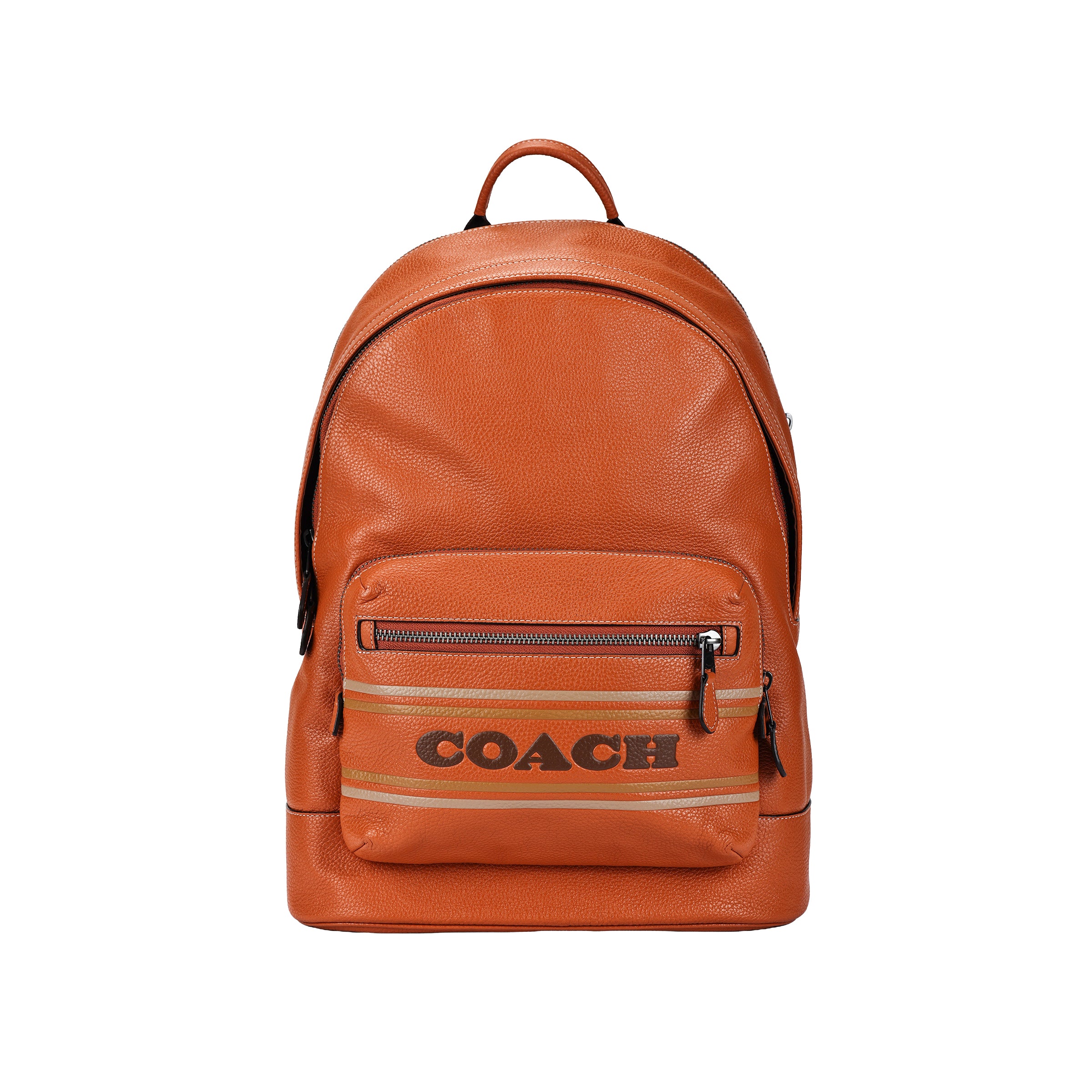 COACH Westway 32 zipper closure cowhide leather fabric backpack backpack and backpack large size women's brown