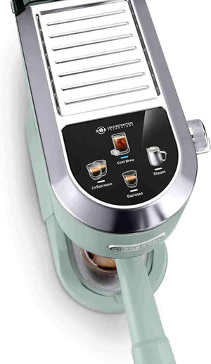 ماكينة DeLonghi لتحضير Espresso و Cold Brew بتصميم أنيق.