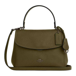COACH Emory 25  Leather Tote Medium Olive Green.