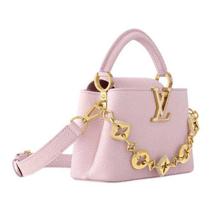 LOUIS VUITTON Capucines Metallic Pink.