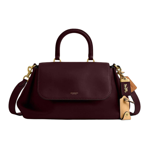 COACH SLOUCHY ROGUE 35 Pleated Detail Detachable Shoulder Strap Cowhide Tote Bag Large Women's Merlot
