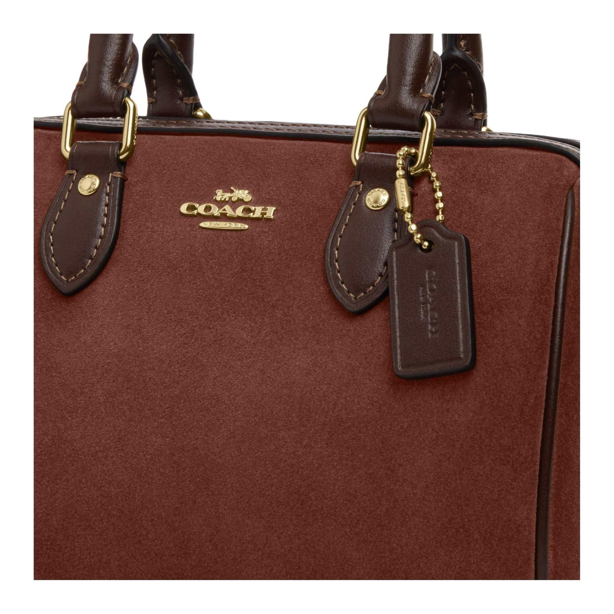 COACH Rowan 17  Boston  Tote Small Vintage Brown.