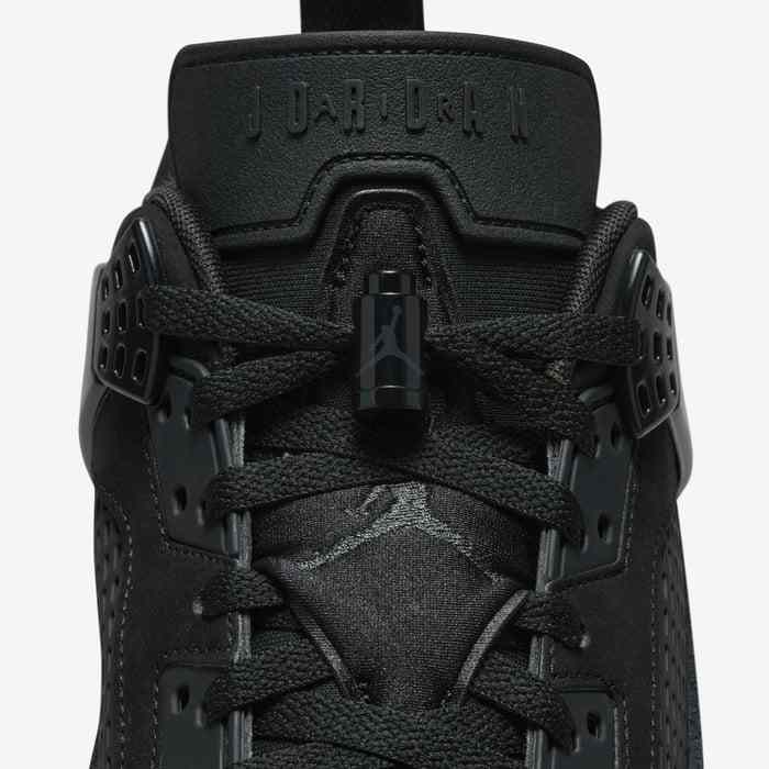 Air Jordan Spizike Low Black Vintage Basketball Shoes FQ1759-001 close-up.