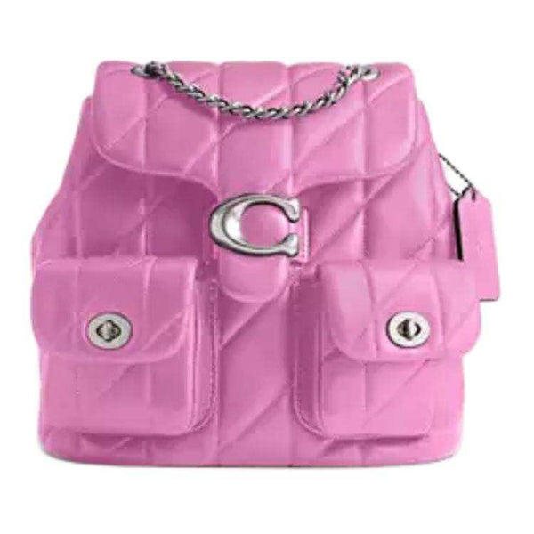 COACH Tabby 22 Logo Nappa Backpack Backpack Small Women's Fuchsia