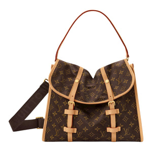 LOUIS VUITTON JET LAG Gold Hardware Accessories Mulberry Silk Combined with Nylon Crossbody Handbag Shoulder Bag Medium Size Men's Brown