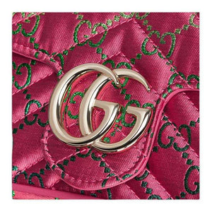 GUCCI GG Marmont canvas shoulder mini pink.