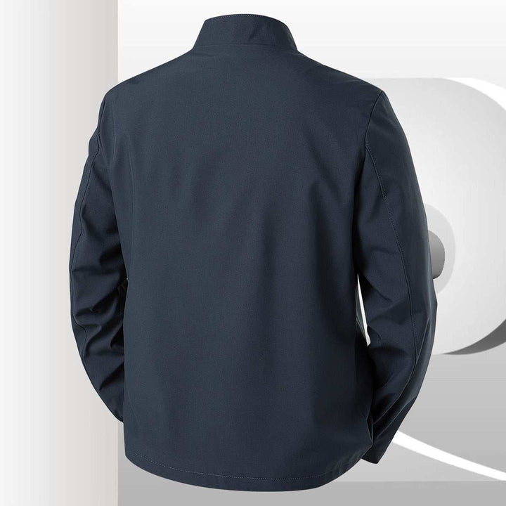 Pierre Cardin navy blue autumn casual men's jacket back view