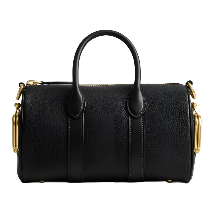 COACH x CLOT Collaboration COMPASS 25 Printed Design Zipper Closure Leather Handbag Medium Women's Mixed Black