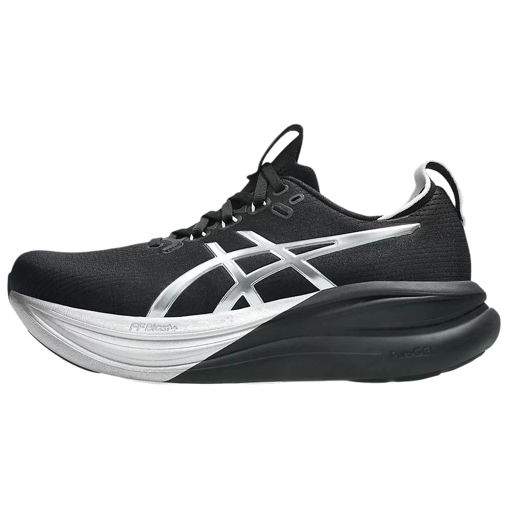 حذاء جري ASICS GEL-Nimbus بتقنية PureGEL - أسود وفضي