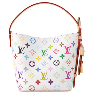 LOUIS VUITTON x Takashi Murakami Takashi Murakami Collaboration All In BB White Sancai Letter Logo Monogram Coated Canvas Bucket Bag Handbag Single Shoulder Bag Small Women's White