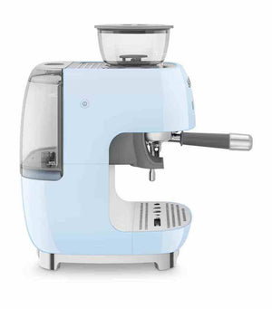 ماكينة اسبريسو SMEG Espresso Machine بمطحنة مدمجة وتصميم كلاسيكي.