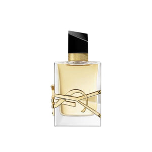 زجاجة العطر بسائل ذهبي وغطاء أسود