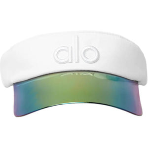 alo yoga logo design polyester sun-protective hat unisex couple style white