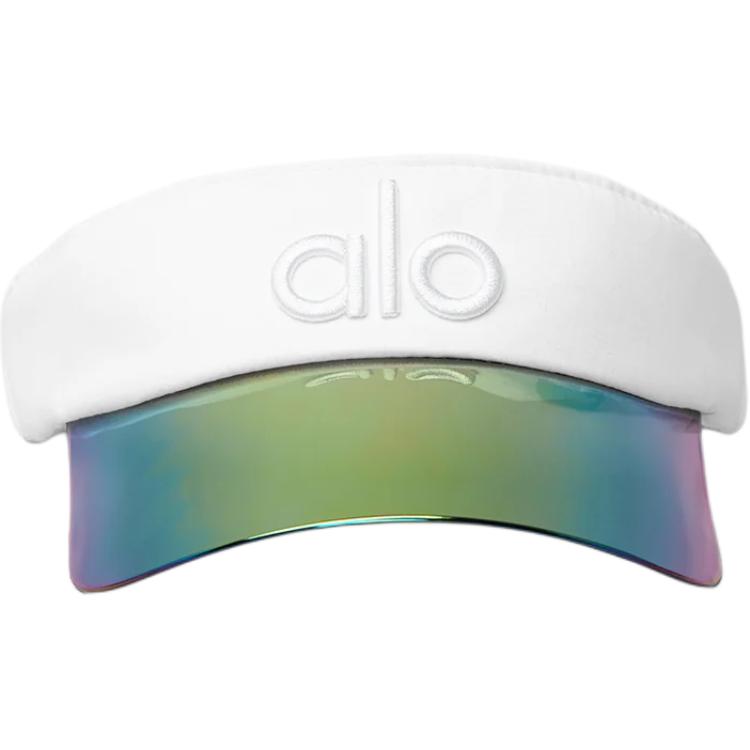 alo yoga logo design polyester sun-protective hat unisex couple style white