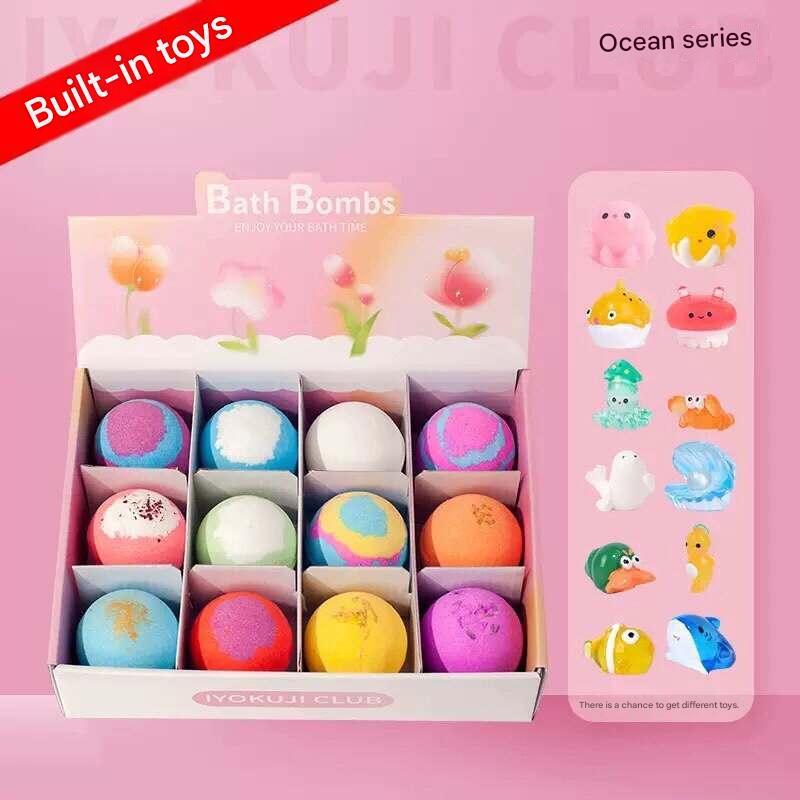 best bath toys : مجموعات كرات ملح الاستحمام البلورية للأطفال.