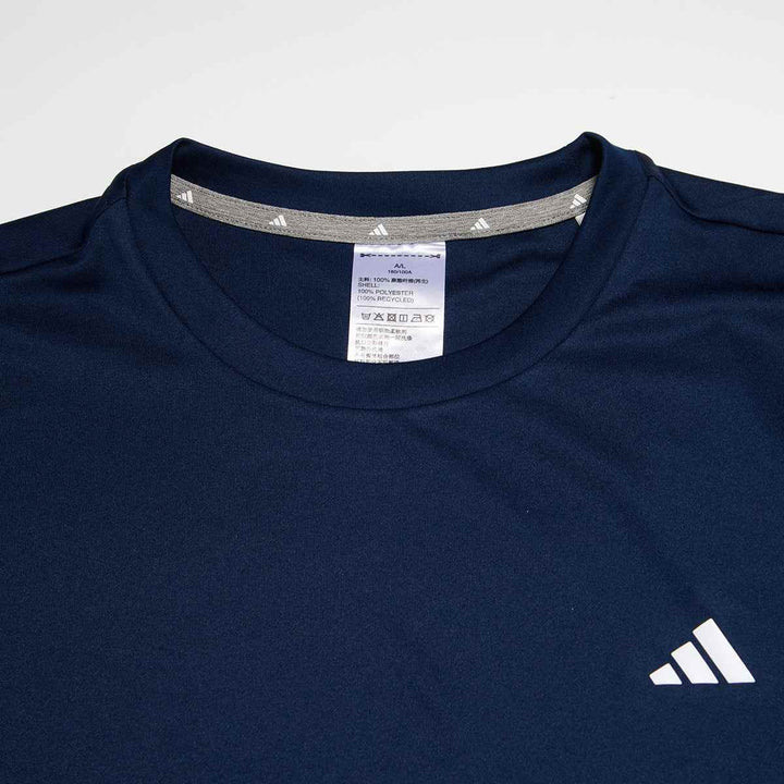 adidas striped men's crew neck t-shirt, versatile summer golf wear.