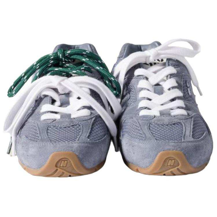 حذاء رياضي New Balance x MIU MIU NB 530 SL جلدي بشبك تنفسي ونعل مطاطي مقاوم للانزلاق بأربطة بيضاء وخضراء