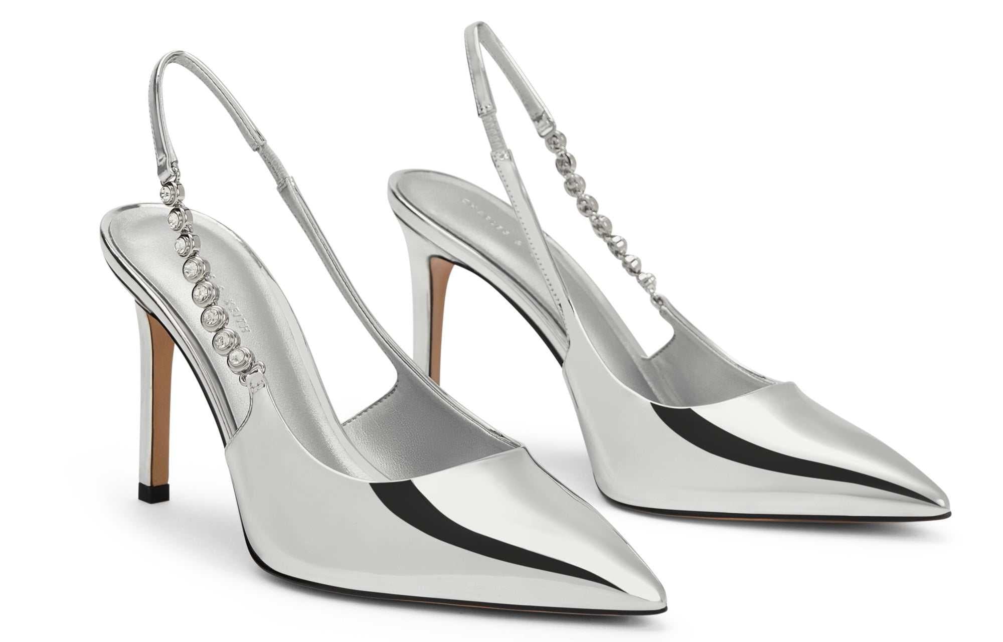 Charles & Keith Heels 9.1 cm |كعب من شارليز آند كيث مرصع بالكريستال ✨.