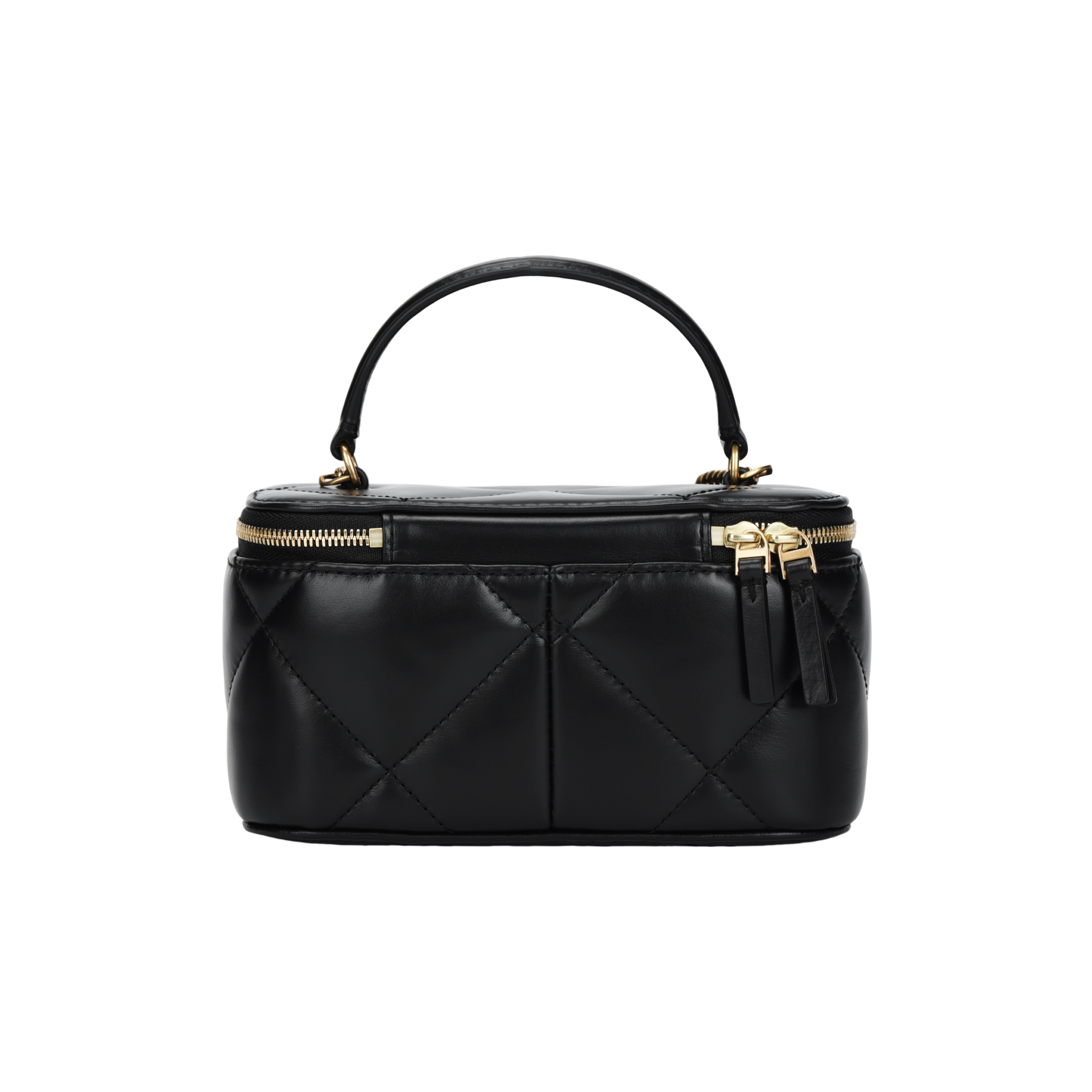 TORY BURCH حقيبة مستحضرات تجميل كيرا بتصميم مبطن بنقشة معينات جلد.