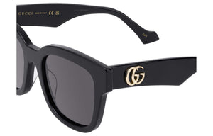 نظارات Gucci شمسية Square سوداء بإطار كلاسيكي فاخر.