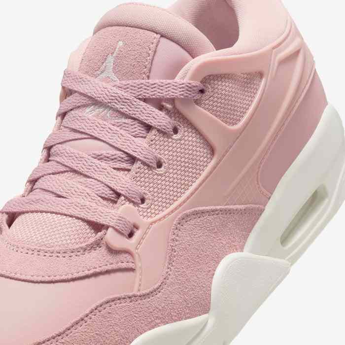 Air Jordan 4RM women's sneaker in Pink Oxford and Phantom, featuring Max Air cushioning and durable design.