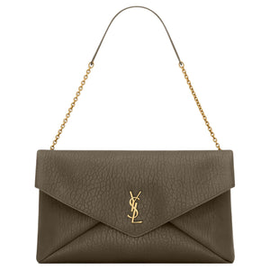 SAINT LAURENT YSL CASSANDRE CASSANDRE brand logo lambskin single shoulder bag extra large women's light musk color