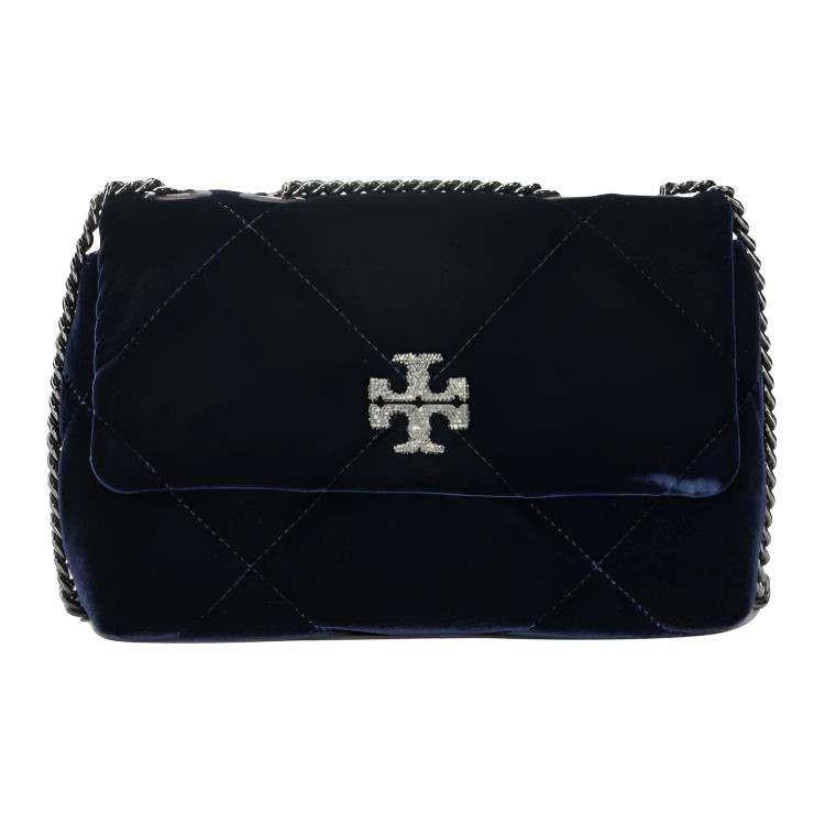 TORY BURCH Kira حقيبة كتف كيرا دايموند كوالت فيلفيت بافيه صغيرة.