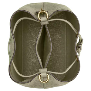 COACH Rowan 21 Letter-Embossed Gold Hardware Accessories Pebble Pattern Leather Bucket Bag Single Shoulder Small Women's Pistachio Green