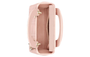 DIOR Lady Dior Detachable Chain Shoulder Strap Cannage Sheepskin Davis Bag Shoulder Crossbody Tote Mini Women's Carmine Pink