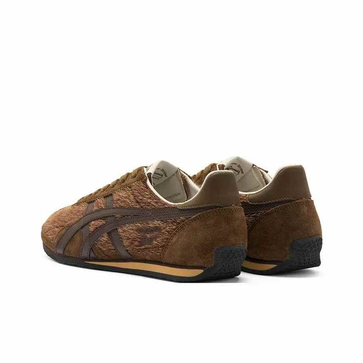 Brown Asics Onitsuka Tiger Mexico 66 luxury leather sneakers with iconic side logo and cushioned sole for comfort and style