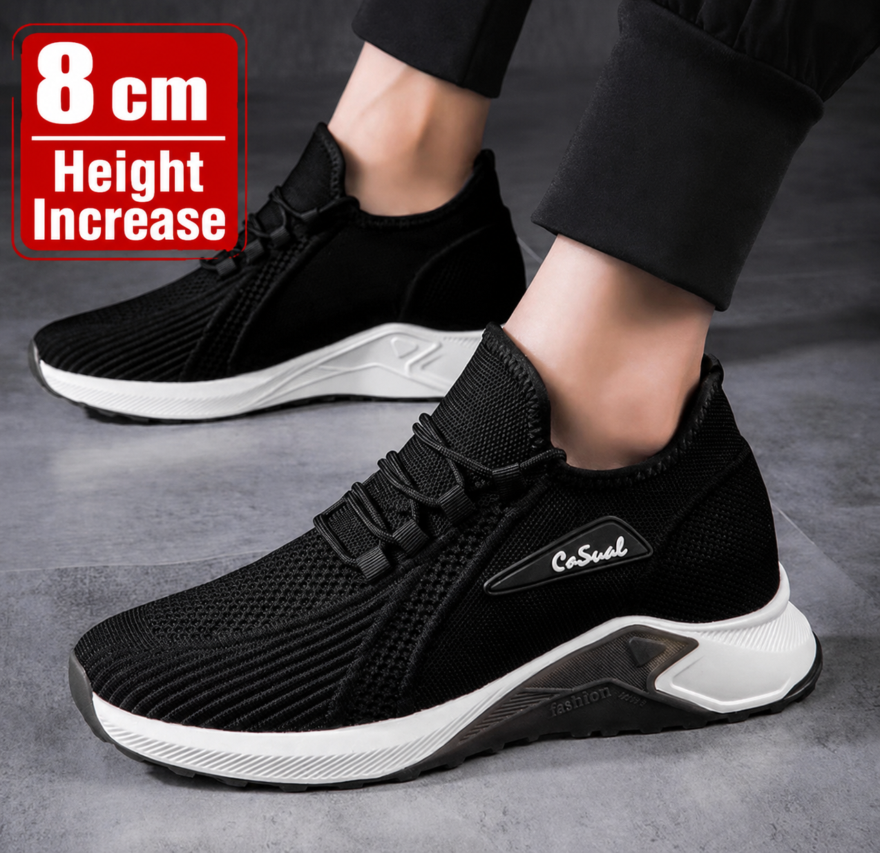 حذاء رياضي Casual لزيادة الطول 8 سم