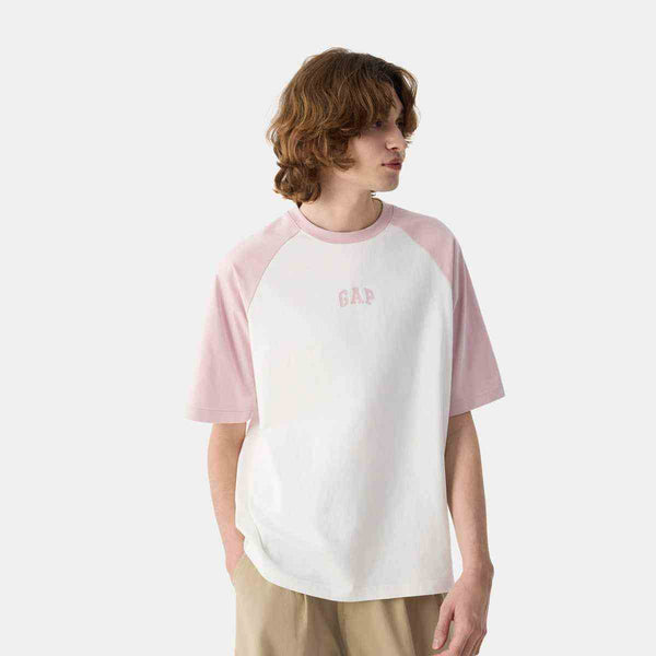 Gap Men's & Women's summer 2025 cotton T-shirt with contrast raglan sleeves.