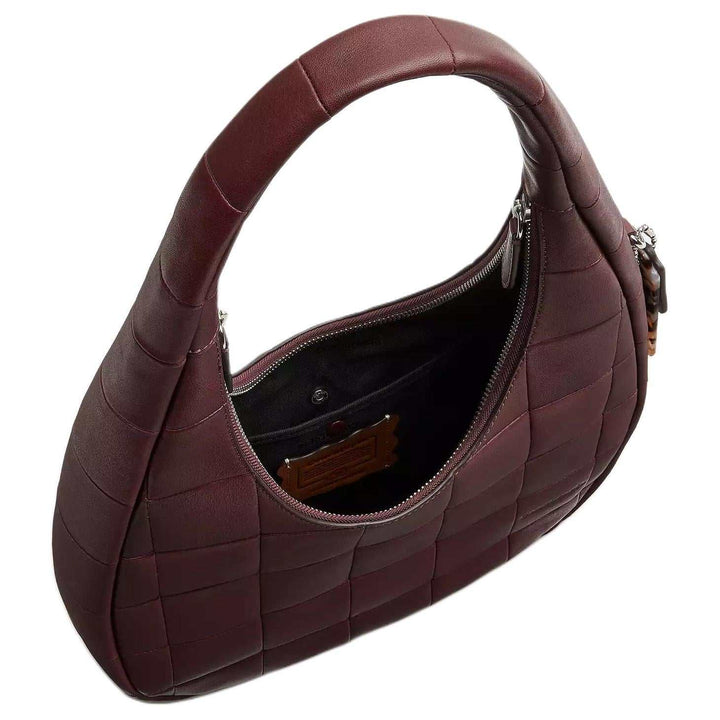 COACH Alter Ego 29 Crescent Bag Interior Snap Pocket Leather Shoulder Bag Tote Large Women's Merlot Burgundy