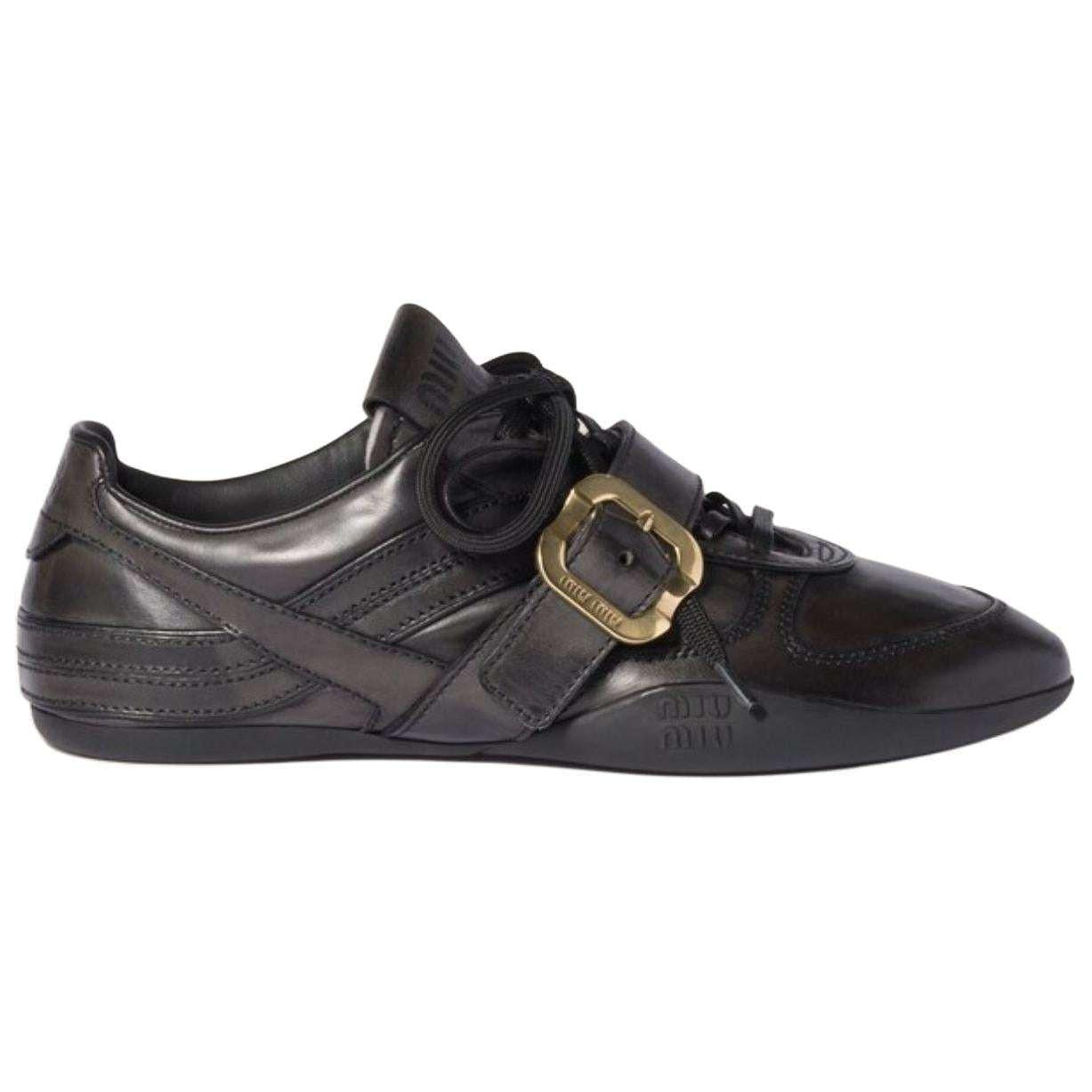 MIU MIU German Training Leather Black.