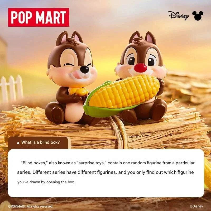 مجسمات Disney Chip 'n' Dale من POP MART بنظام Blind Box.