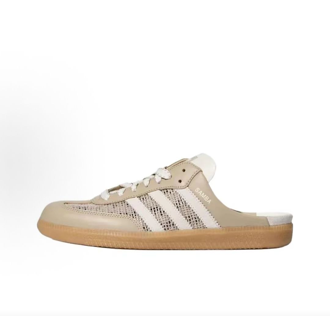 حذاء Adidas Samba Mule باللون البيج أصلي 100%