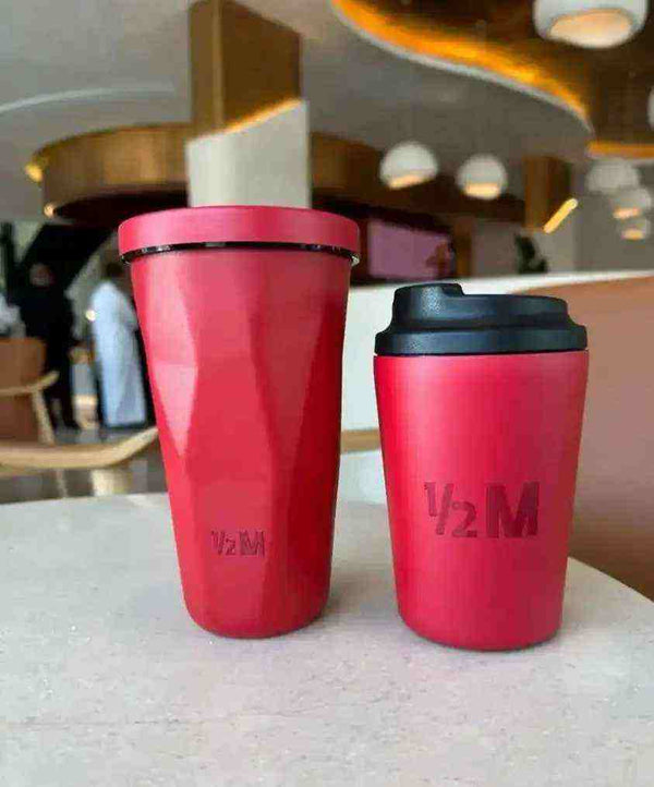 red thermal mug for travel and on-the-go with direct shipping