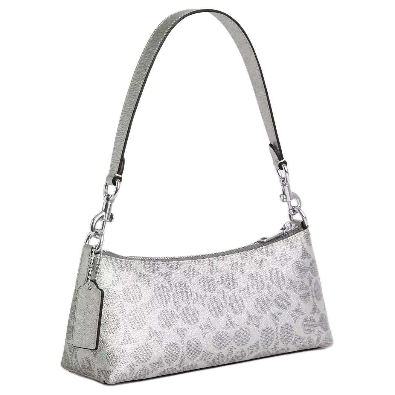 COACH Charlotte 25  Silver.