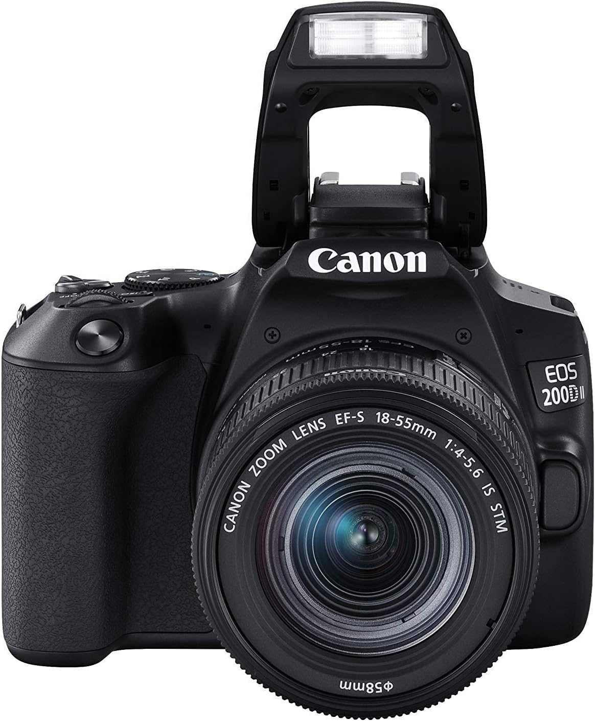 Canon EOS 200D  مجموعة كانون اي او اس ام كيه II [18-55 اس تي ام]، كاميرا دي اس ال ار، واي فاي و تقنية ان اف سي.
