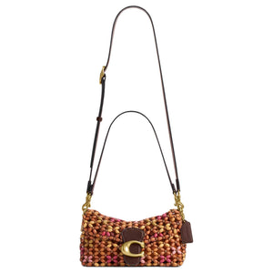 COACH Tapby 26 Wooden Bead Snap-Closure Wood Blend Leather Single Shoulder Bag Medium Women's Maple Style