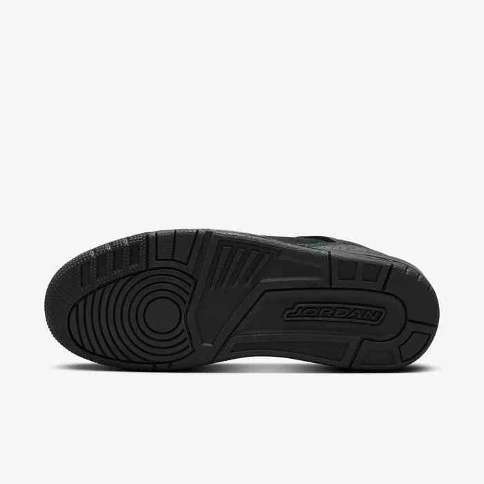 Sole view of Egg Sports Air Jordan Spizike Low Black Vintage Basketball Shoes FQ1759-001.