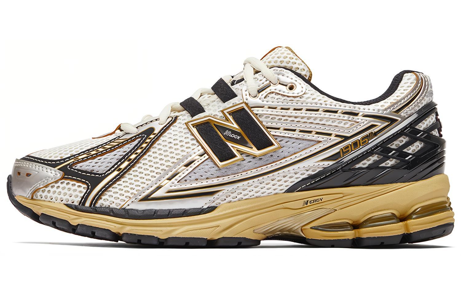 New Balance NB 1906R vintage trendy comfortable low-top casual running shoes, unisex, black and silver