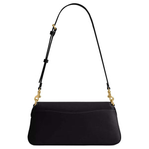 COACH Jet 25 Logo Leather Crossbody Black.