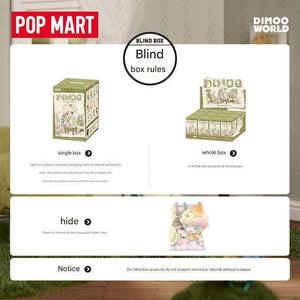 مجسم DIMOO WORLD من POP MART سلسلة The Missing Day عشوائي.