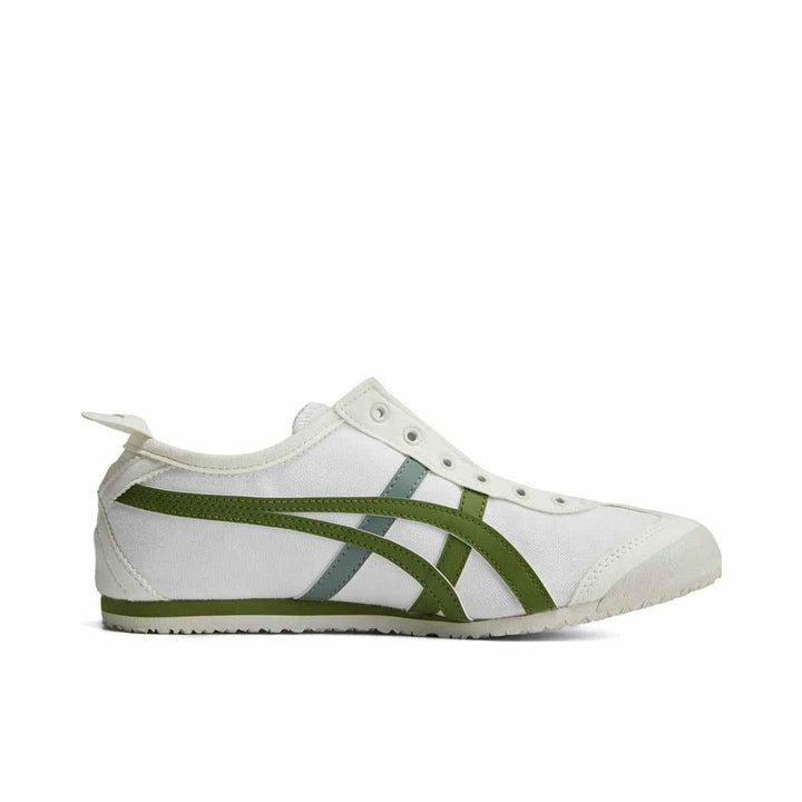 حذاء رياضي سهل الارتداء من Onitsuka Tiger MEXICO 66 باللون الأبيض والأخضر.