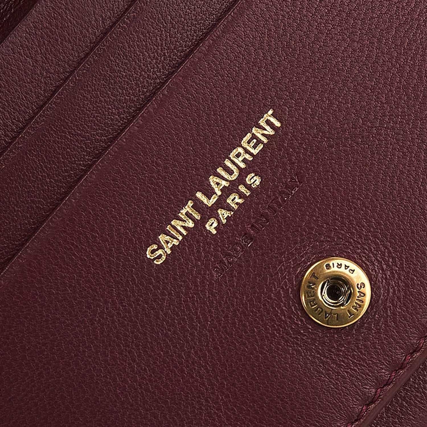 SAINT LAURENT YSL Lambskin Crossbody Shoulder Bag Red.