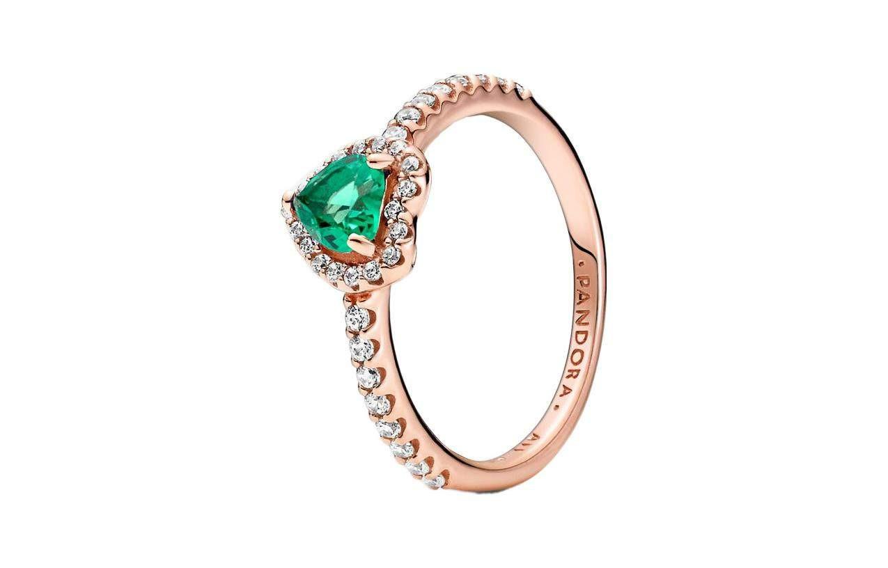 Pandora Ring أصلي بتصميم أنيق ولامع من فضة الورد لإطلالة فاخرة.