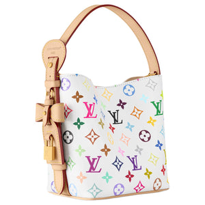 LOUIS VUITTON x Takashi Murakami Takashi Murakami Collaboration All In BB White Sancai Letter Logo Monogram Coated Canvas Bucket Bag Handbag Single Shoulder Bag Small Women's White