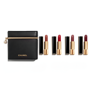CHANEL Limited Pearl Pouch + Pearl Lipstick Set.