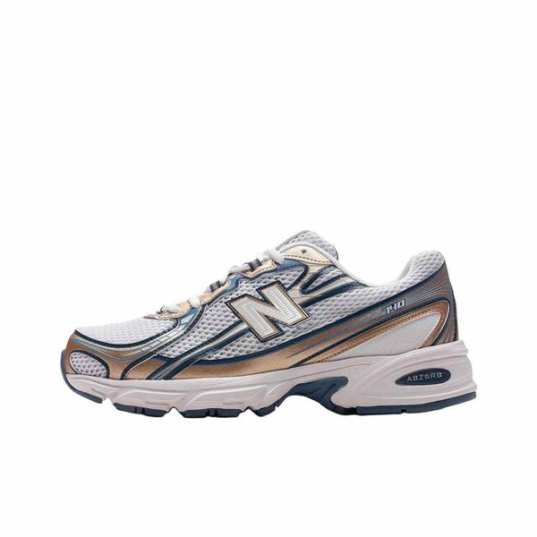 New Balance NB 740 sneaker with mesh upper, ABZORB midsole, N-ergy outsole, and lace closure in blue and white colors